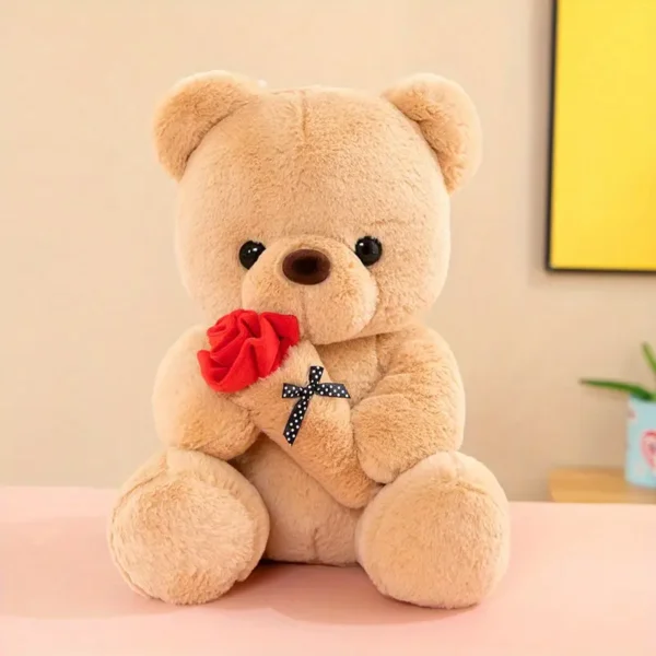 Teddy Bear Plush Toy With Roses - Image 3