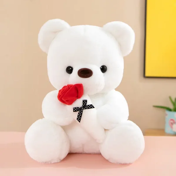 Teddy Bear Plush Toy With Roses - Image 2