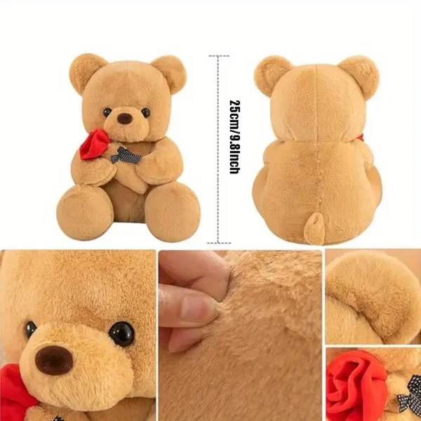 Teddy Bear Plush Toy With Roses - Image 5