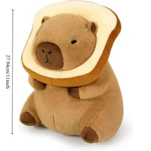 Capybara Plush Pillow with Toast