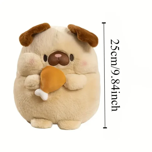 Dog Plush with Chicken Leg - Image 2