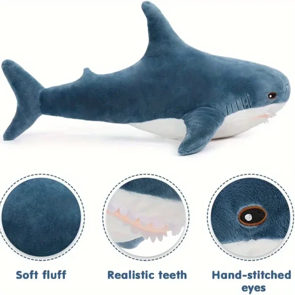 Giant 39.4" Plush Shark Toy - Image 3