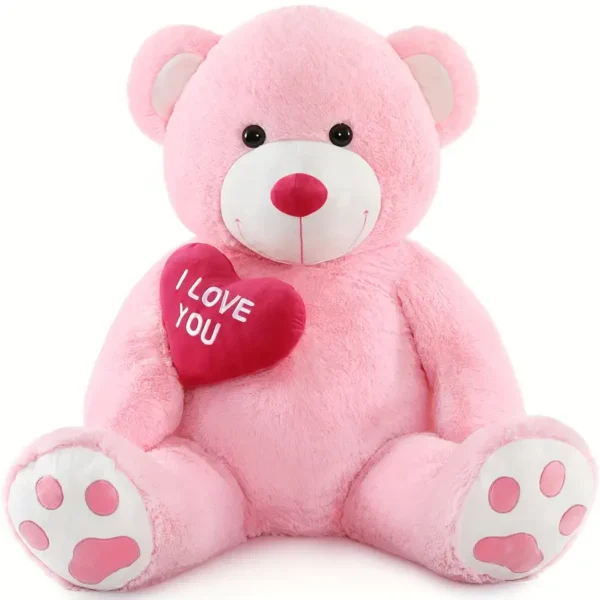 Giant Pink Teddy Bear with Heart (150cm/59inch)