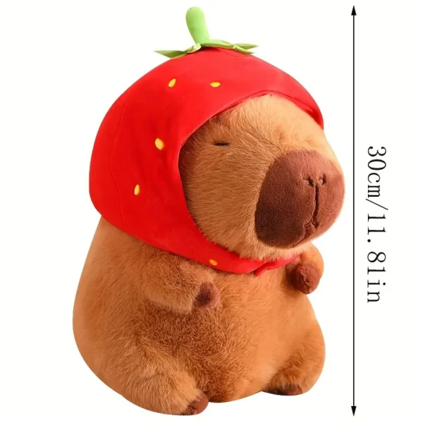 Capybara Wearing Strawberry Headband Plush Toy (30cm/11.81inch) - Image 3