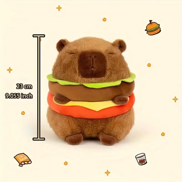 Hamburger Capybara Plush Toy - Image 2
